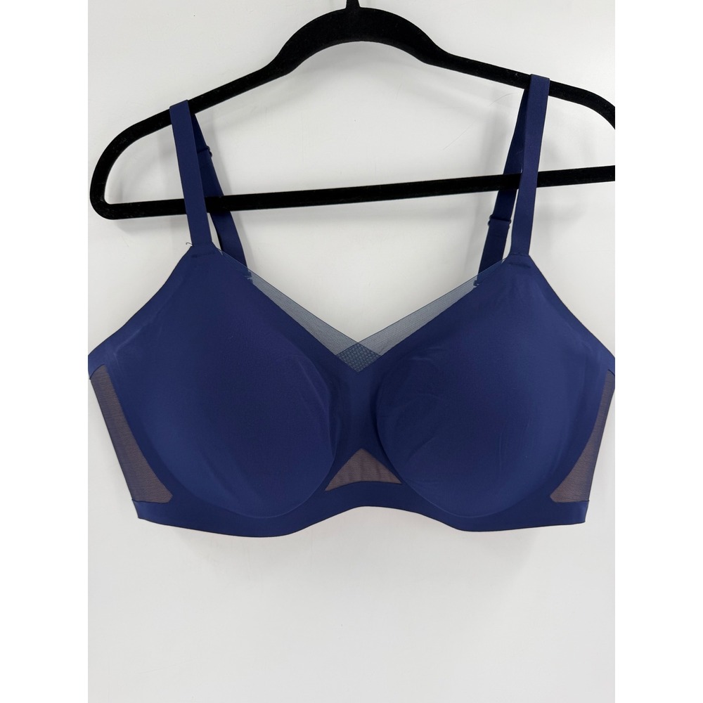 Honeylove Crossover Bra Women XL Navy Blue Wire Free Supportive Minimalist - Picture 2 of 6